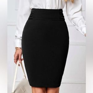 Black pencil skirt